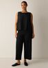 Washable Stretch Crepe Wide-Leg Pant