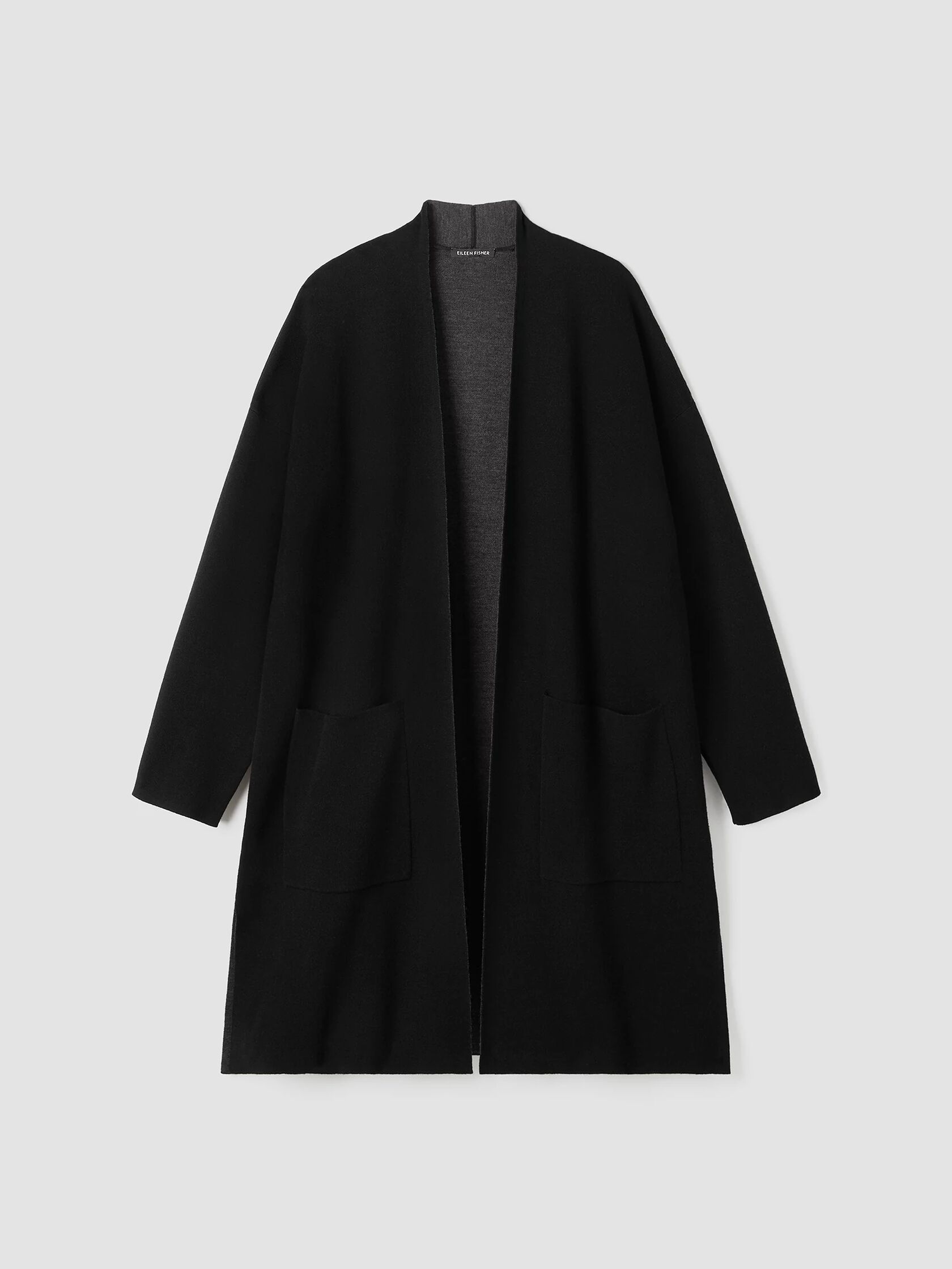 Fine Merino Long Cardigan in Regenerative Wool