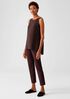 Silk Georgette Crepe Long Shell