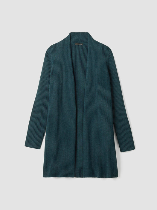 Merino High Collar Cardigan in Regenerative Wool