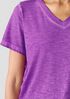 Organic Cotton Hazy Slub V-Neck Tee