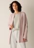 Lightweight Boiled Wool High Collar Jacket in Regenerative Wool