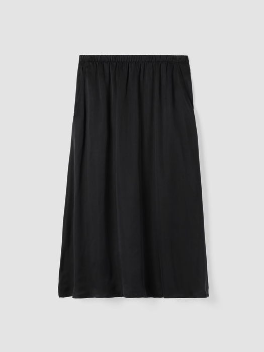 Sandwashed Cupro Pocket Skirt