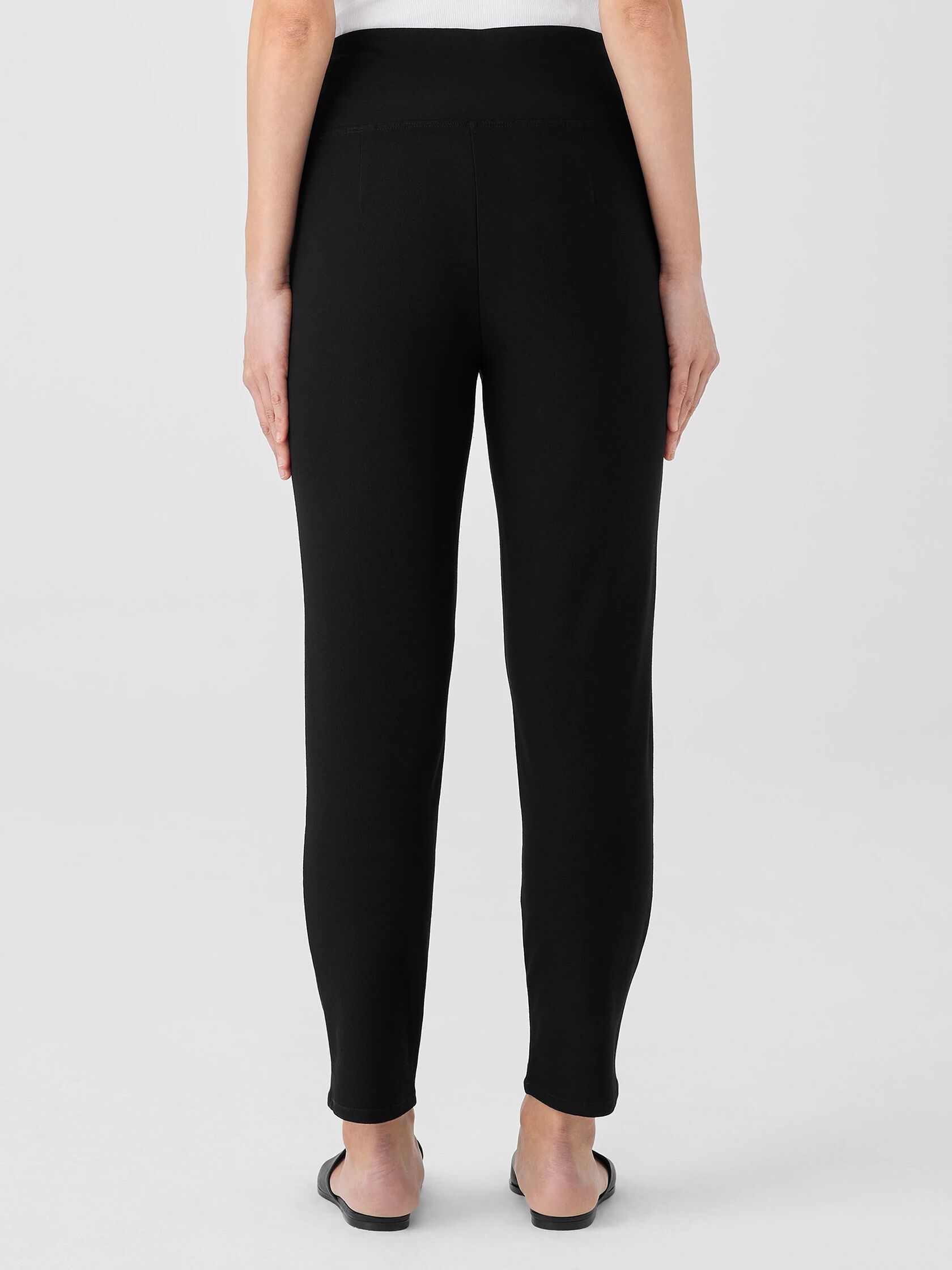 Washable Stretch Crepe High-Waisted Pant