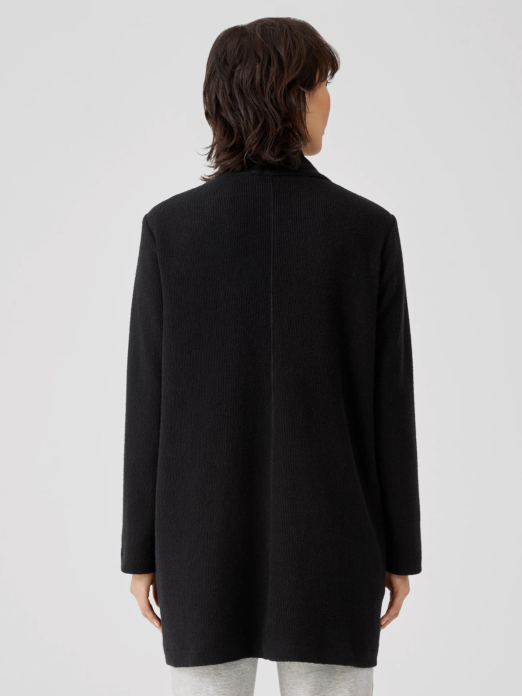 Brushed Organic Cotton Ridge Cardigan