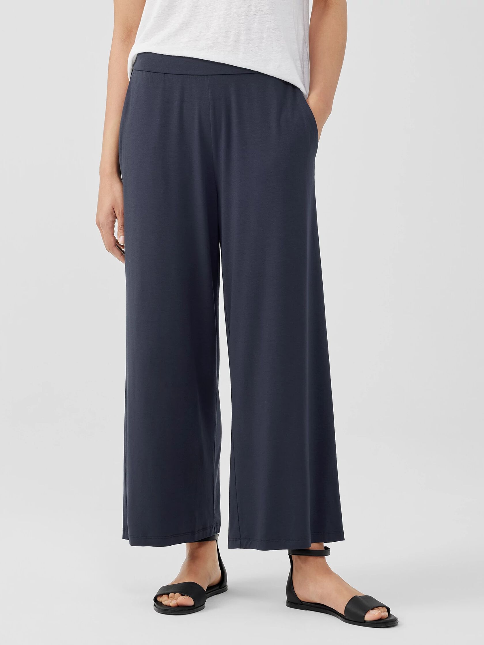 Fine Jersey Wide-Leg Pant