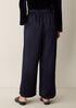 Textured Satin Wide-Leg Pant