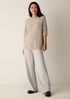 Cashmere Silk Boucle Bliss Crew Neck Long Top