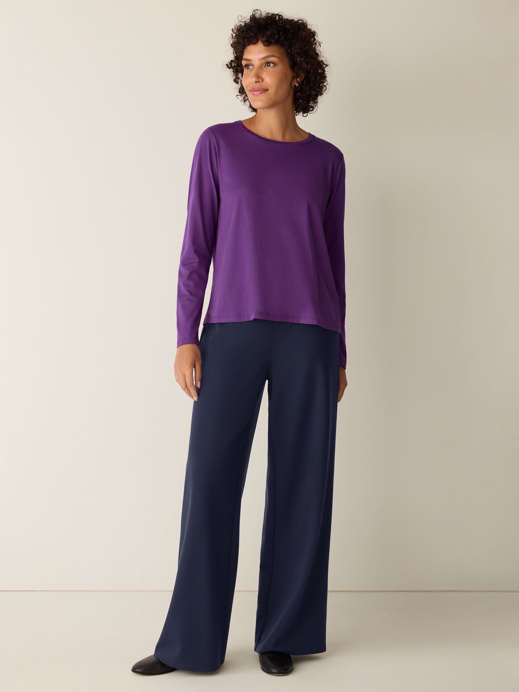 Organic Pima Cotton Jersey Long-Sleeve Tee