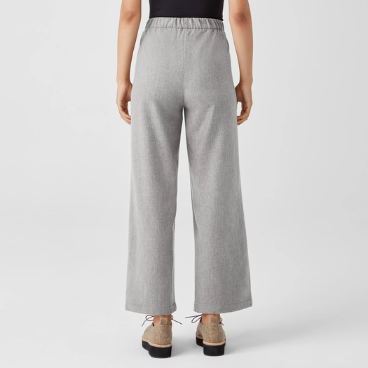 Soft Wool Flannel Straight Pant | EILEEN FISHER