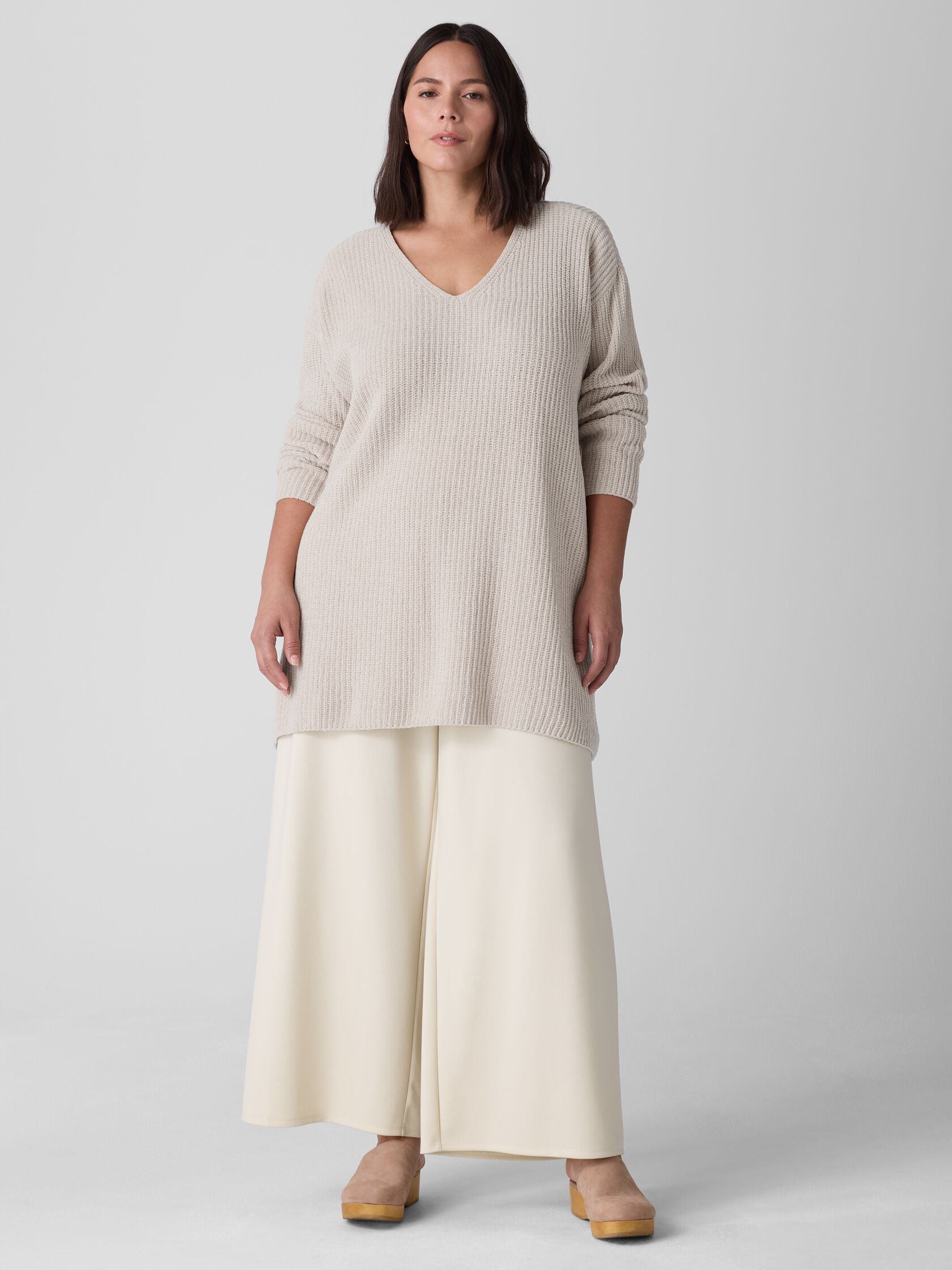 Organic Cotton Chenille V-Neck Top
