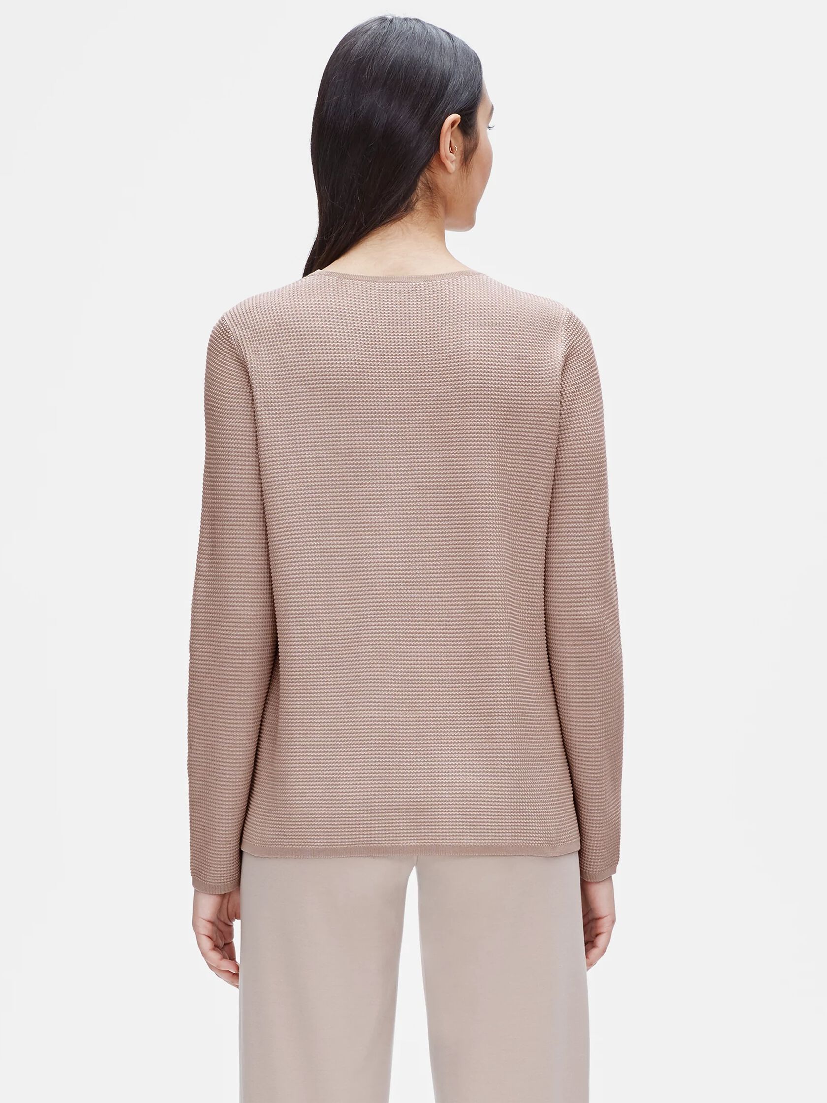Silk & Organic Cotton Crew Neck Top