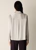 Stretch Silk Charmeuse Classic Collar Shirt