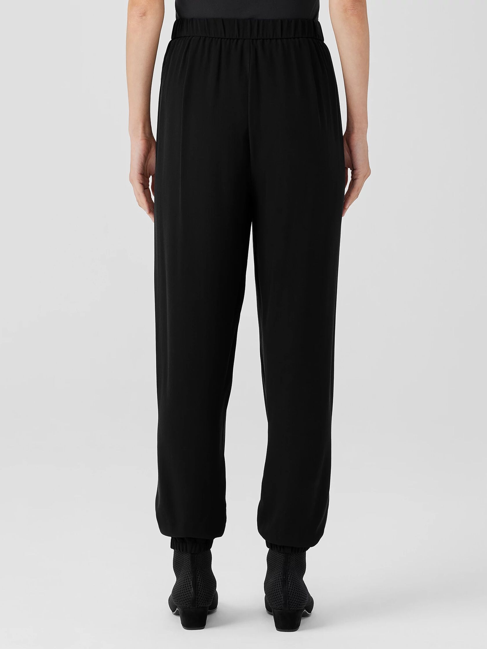 Silk Georgette Crepe Jogger Pant