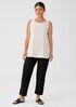 Washable Stretch Crepe Straight Pant