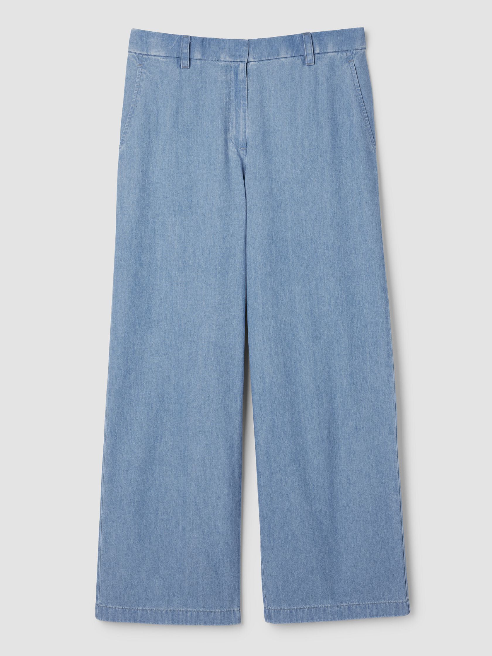 Lightweight Organic Cotton Denim Full-Length Trouser