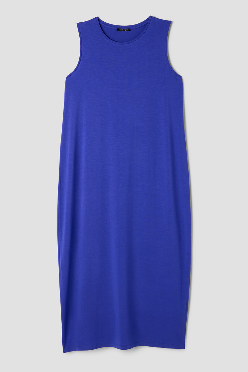 Stretch Jersey Knit Round Neck Dress Stretch Jersey Knit Round Neck Dress