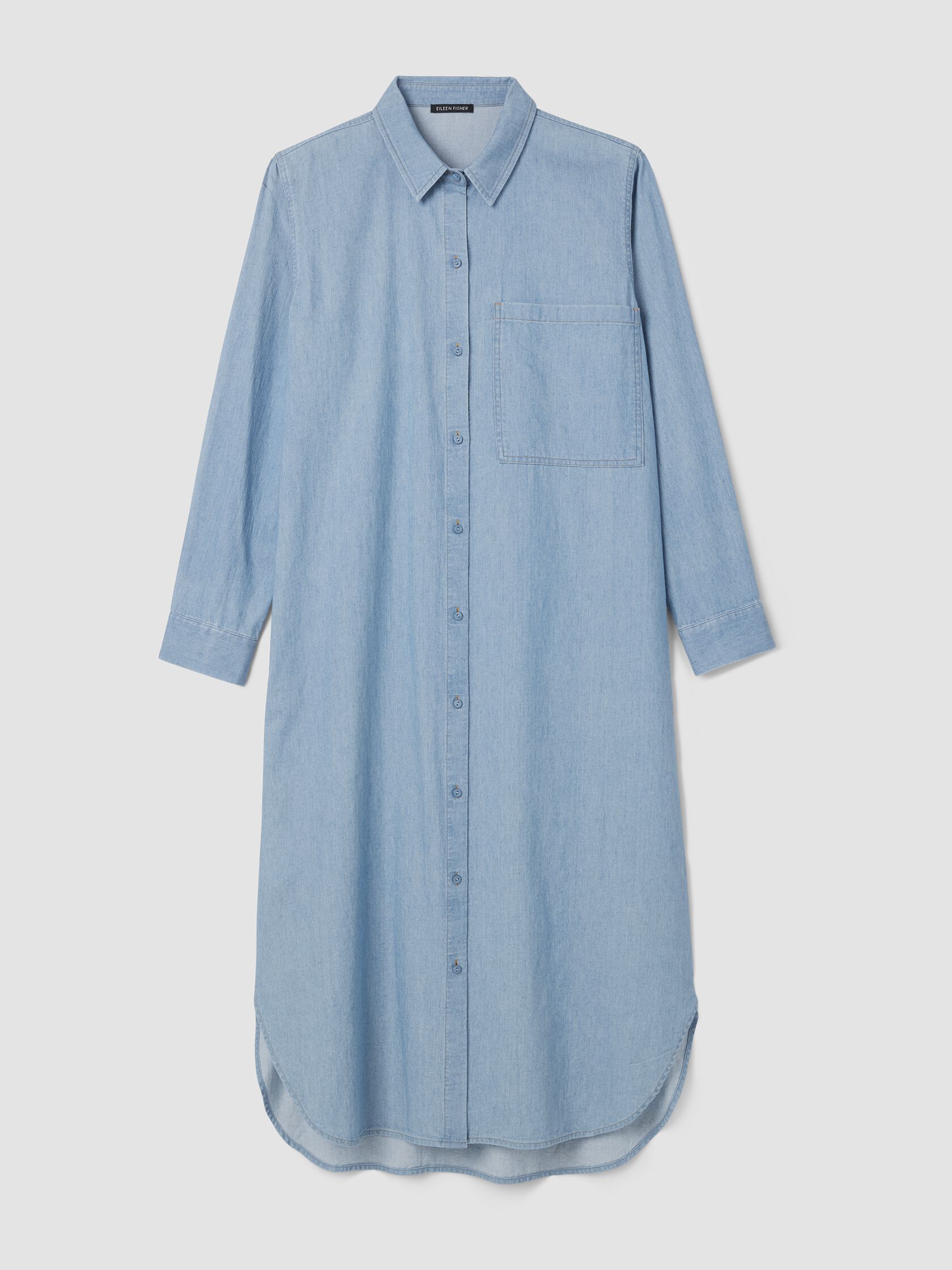 Airy Organic Cotton Twill Shirtdress