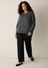 Cotton & Recycled Cashmere Crew Neck Top