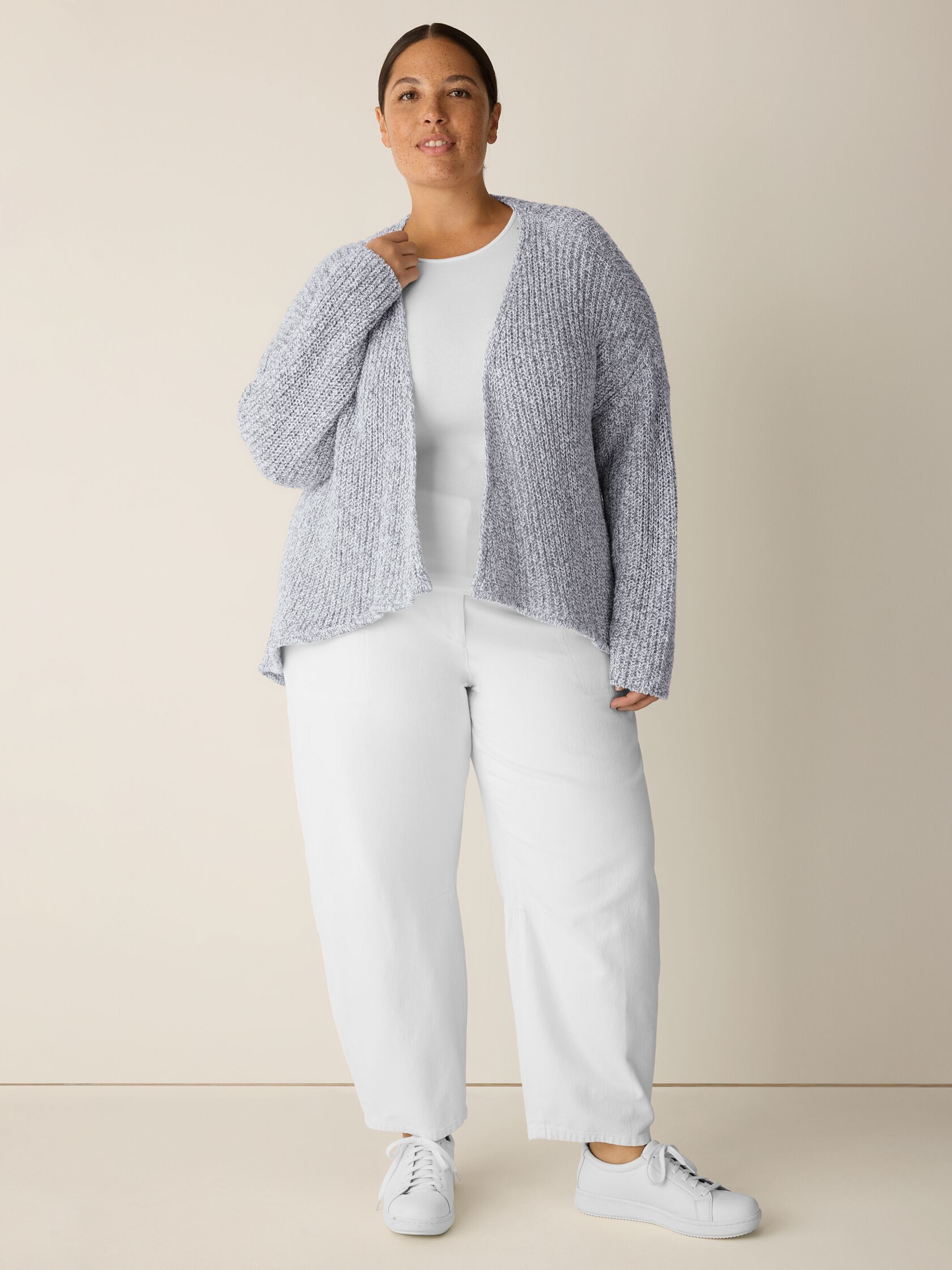 Peruvian Cotton Cloud Twist Cardigan