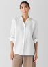Organic Cotton Ripple Band Collar Shirt