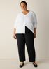 Cotton Blend Ponte Straight Pant