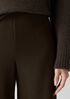 Felted Wool Jersey Wide-Leg Long Pant in Regenerative Wool