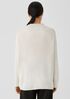 Recycled Cashmere Wool Mock Neck Box-Top