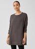 Organic Cotton Slubby Rib Knit Crew Neck Top