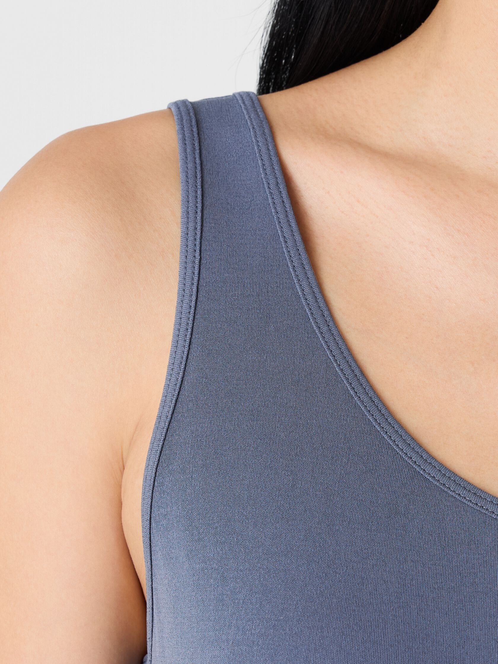 Stretch Silk Jersey Scoop Neck Tank