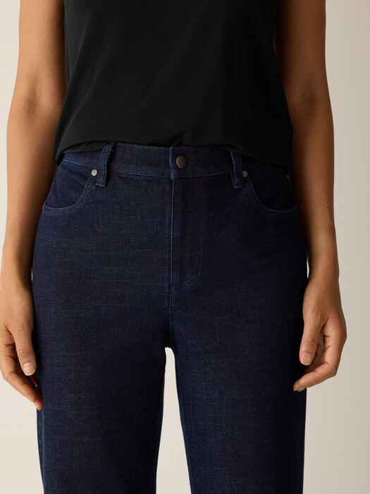 Cotton Stretch Denim Straight Jean