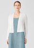 Organic Linen Cotton Airy Tuck Cropped Cardigan