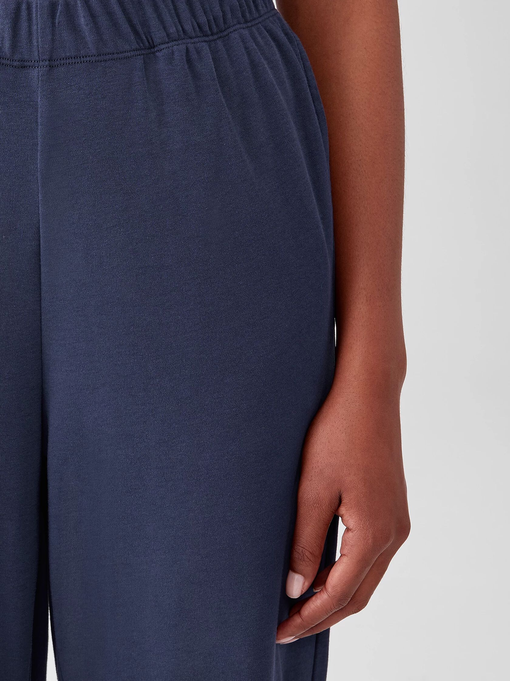 Cozy Organic Cotton Interlock Wide-Leg Pant
