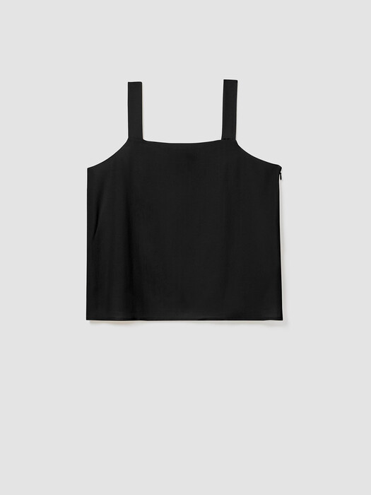 Silk Georgette Crepe Square Neck Tank