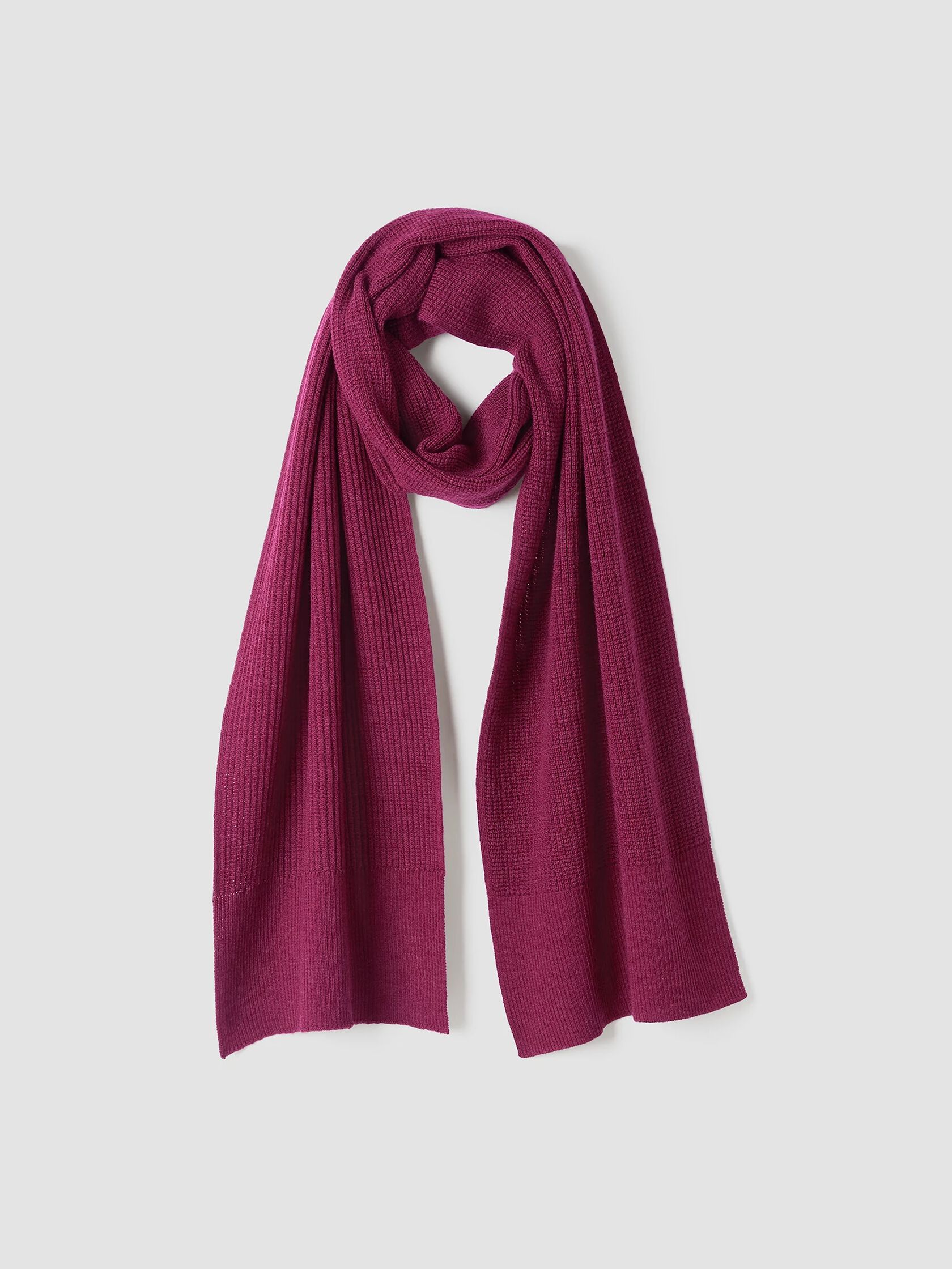 Merino Thermal Rib Scarf in Regenerative Wool