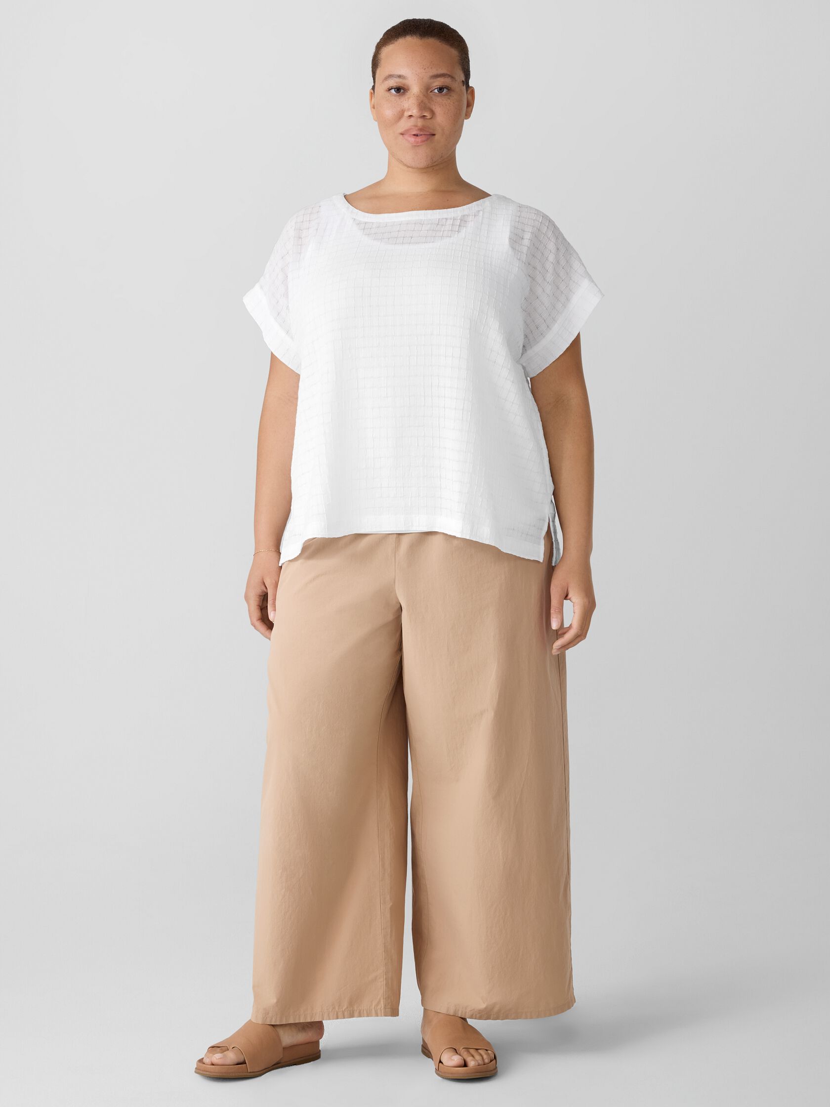 Organic Cotton Voile Box Square Top