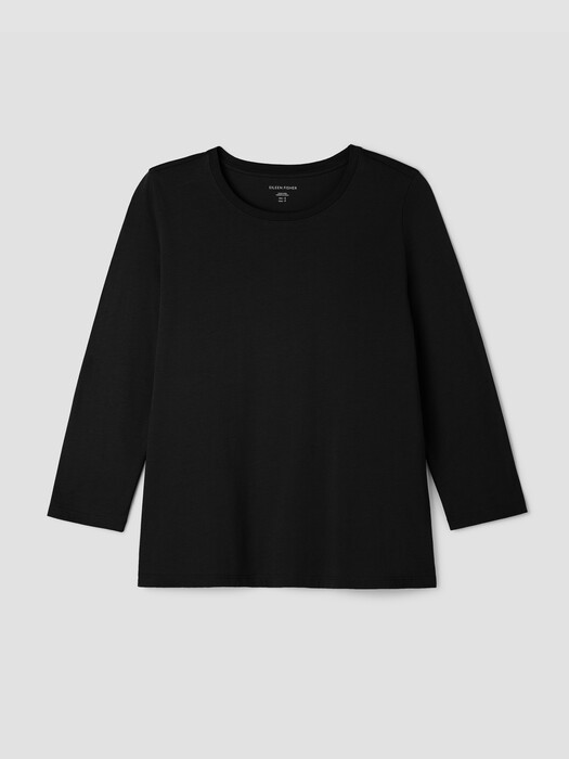 Organic Pima Cotton Jersey 3/4-Sleeve Tee
