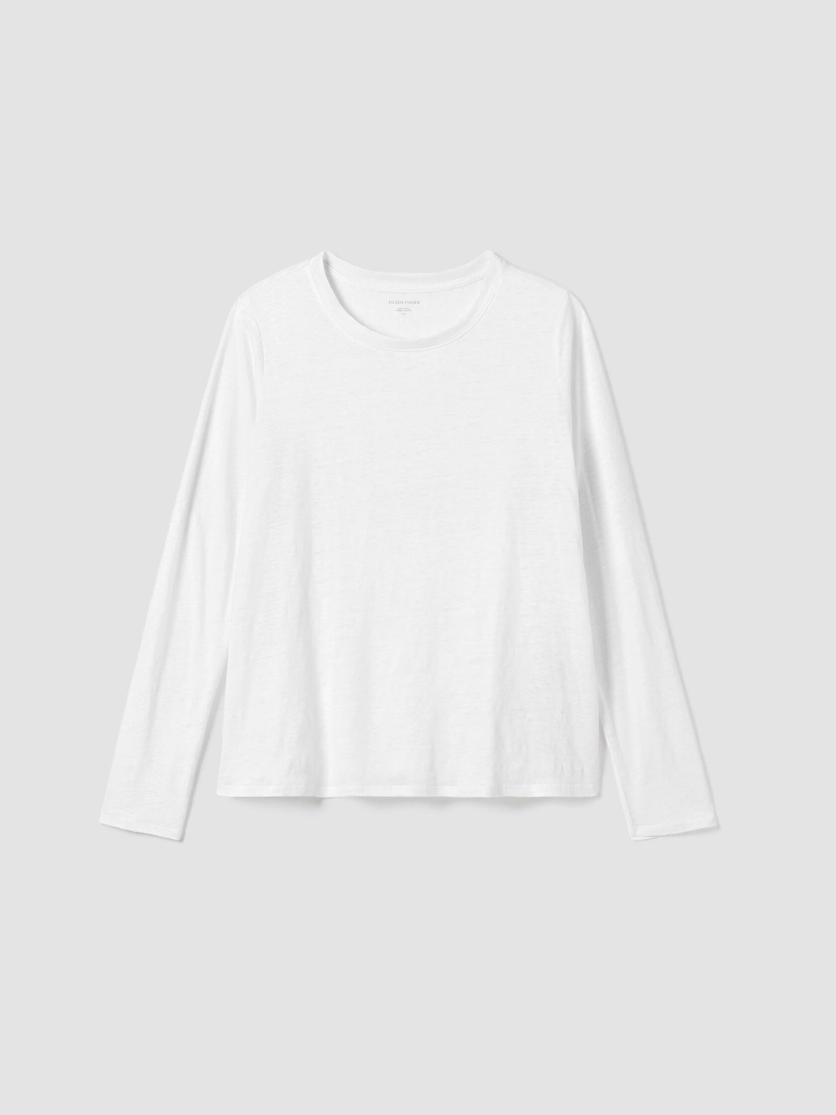 Organic Linen Jersey Crew Neck Top