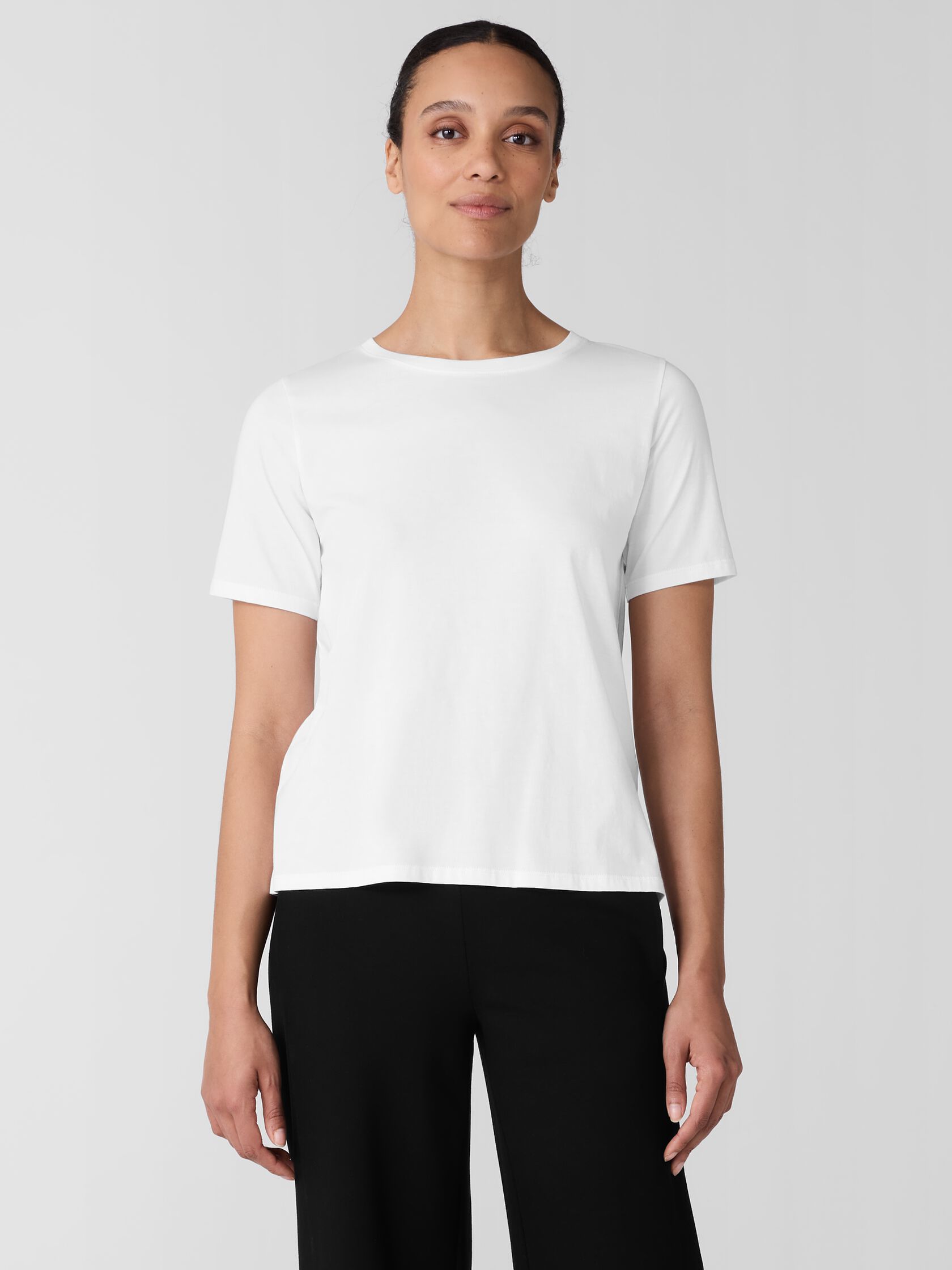 Organic Pima Cotton Jersey Round Neck Tee