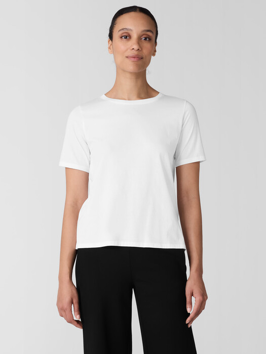 Organic Pima Cotton Jersey Round Neck Tee