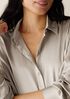 Stretch Silk Charmeuse Classic Collar Shirt