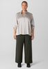 Stretch Silk Charmeuse Classic Collar Shirt