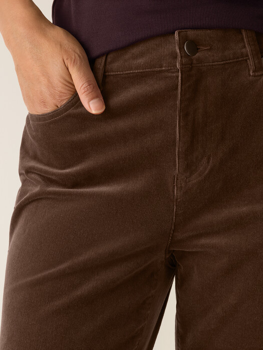 Organic Cotton Stretch Corduroy Straight Pant