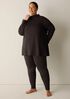 Cozy Brushed Terry Hug Funnel Neck Long Top