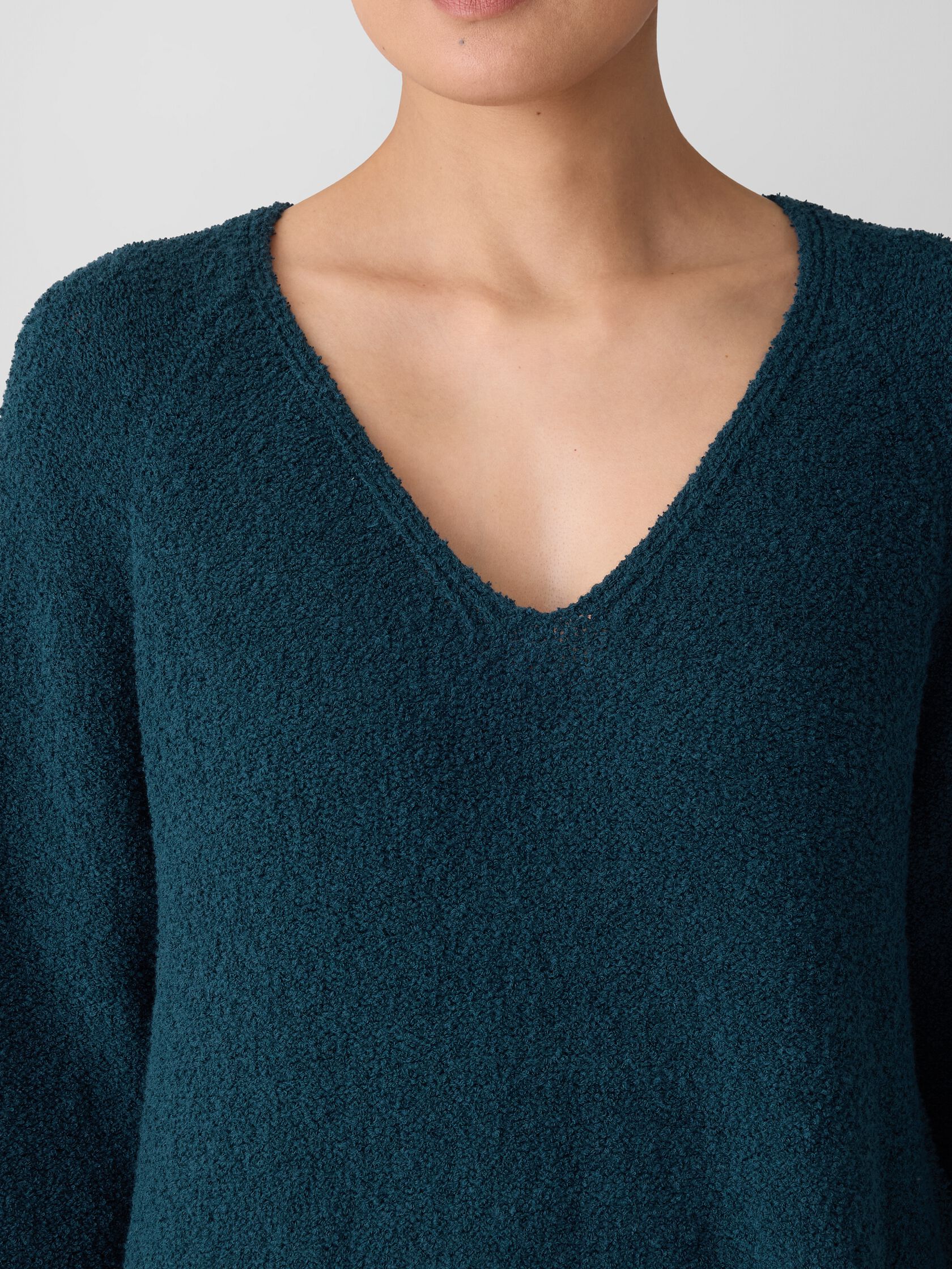 Cotton Fluff V-Neck Top