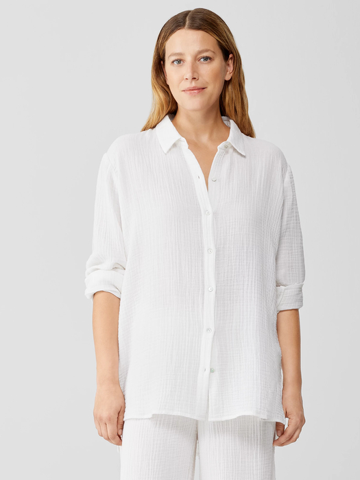 Organic Cotton Gauze Classic Collar Shirt