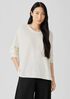Linen Crepe Stretch Crew Neck Top