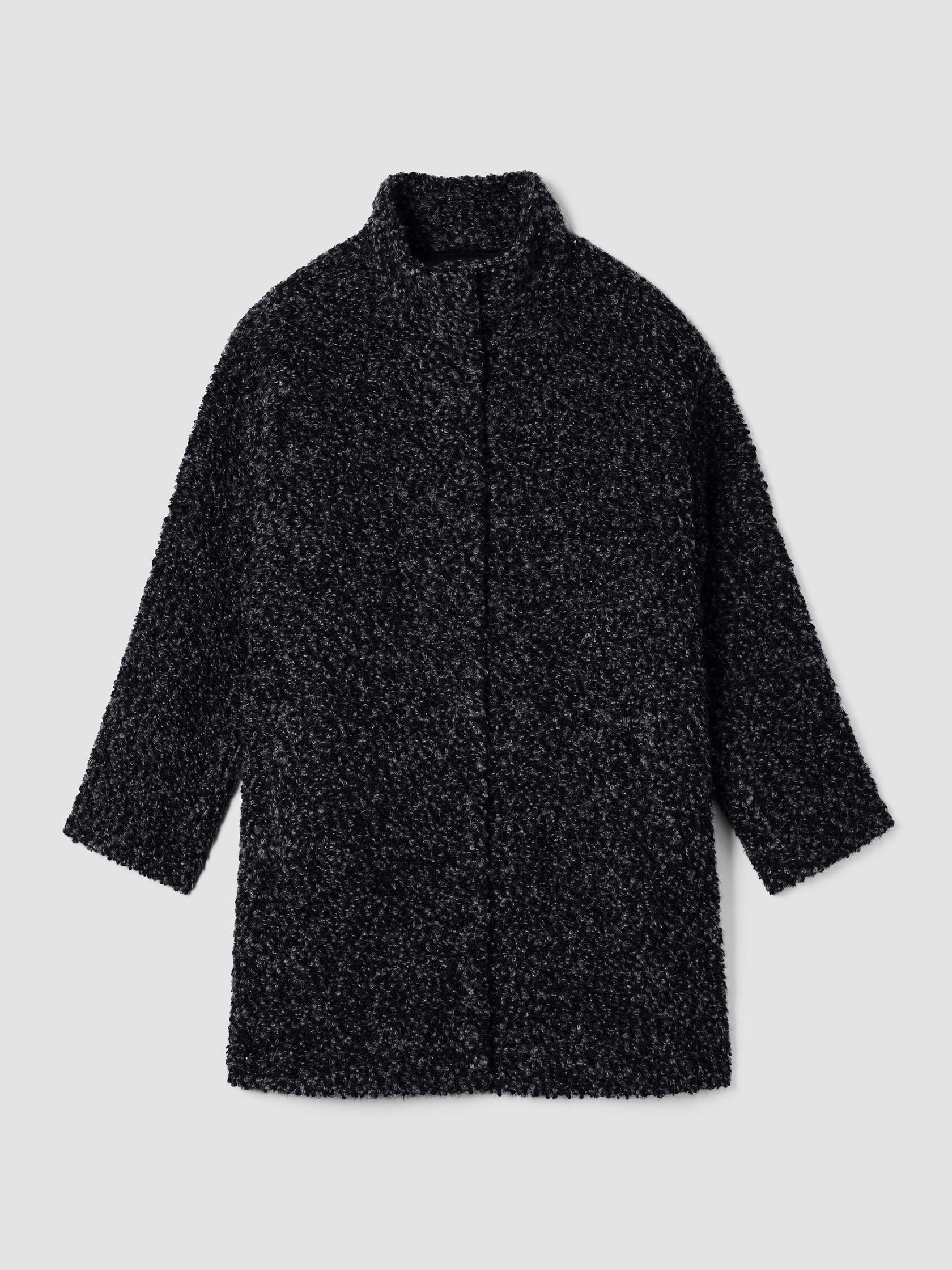 Curly Alpaca Stand Collar Coat