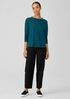 Organic Linen Jersey Crew Neck Top