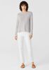 Organic Cotton Linen Slub Crew Neck Top